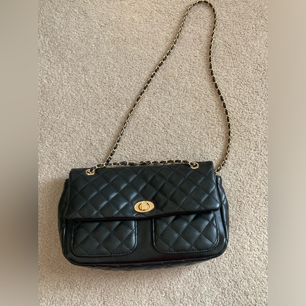 Black Quilted Shoulder Bag